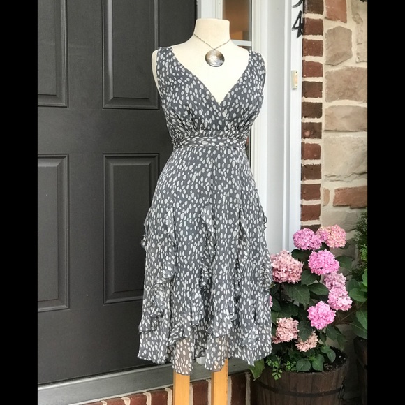 Sassy Polka Dot Ruffled Dress XS sheer with lining - Picture 7 of 8